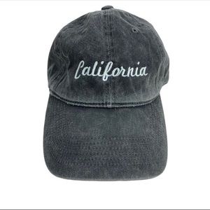 Brandy Melville Vintage- Distressed Black “California” Hat